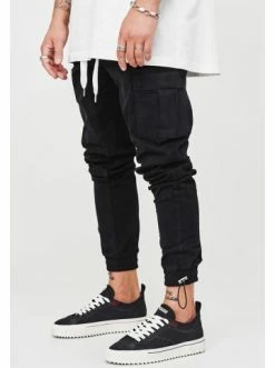 Brandneu 👍 Hosen Behype Cargohose YONAH In Schwarz Günstig Kaufen 🎁 -Behype Verkäufe behype cargohose yonah in schwarz 3