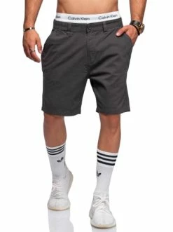 Auslauf 💯 Hosen Behype Chino-Shorts ALAN In Dunkelgrau Günstig Kaufen 👏