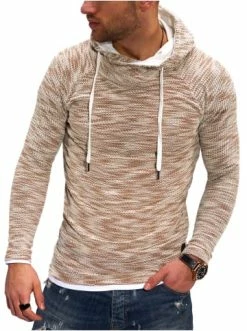 Bester Verkauf 🎁 Sweat & Fleece Behype Hoodie B-JOHN In Beige Günstig Kaufen 🎉