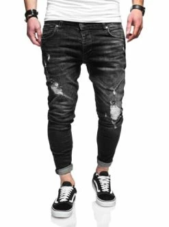 Billig ✨ Behype 👖 Jeans ODIN In Schwarz Günstig Kaufen ✔️ -Behype Verkäufe behype jeans odin in schwarz 2
