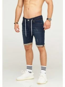 Auslauf 🛒 Hosen Behype 👖 Jeans-Shorts MAKAY In Dark Blue Günstig Kaufen 😉
