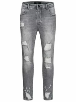 Bester Verkauf 🧨 Behype 👖 Jeanshose Dino In Grau Günstig Kaufen 🔥