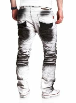 Neu 🎁 Behype 👖 Jeanshose In Weiß Günstig Kaufen 💯 -Behype Verkäufe behype jeanshose in weiss 2