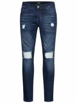 Bester Verkauf ⌛ Behype 👖 Jeanshose SPIKE In Dunkelblau Günstig Kaufen 👍