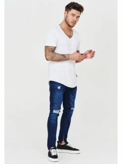 Bester Verkauf ⌛ Behype 👖 Jeanshose SPIKE In Dunkelblau Günstig Kaufen 👍 -Behype Verkäufe behype jeanshose spike in dunkelblau 3