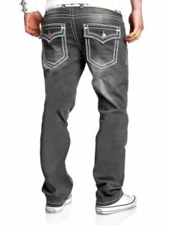 Besorgen ❤️ Behype 👖 Jeanshose Stitch In Grau Günstig Kaufen 🔔 -Behype Verkäufe behype jeanshose stitch in grau 3