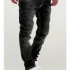Schlussverkauf 🎁 Behype 👖 Jeanshose Stitch In Schwarz Günstig Kaufen 🧨