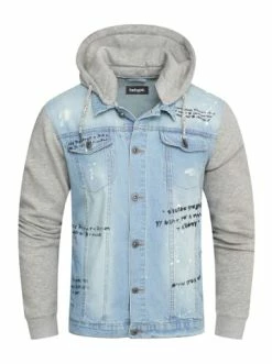 Billig 👏 Jacken & Mäntel Behype 👖 Jeansjacke MIRKUS In Hellblau Günstig Kaufen 😍