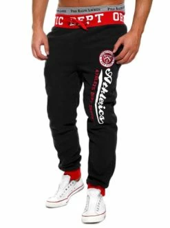 Auslauf 🛒 Hosen Behype Jogginghose ATHLETIC In Schwarz-rot Günstig Kaufen 🎁
