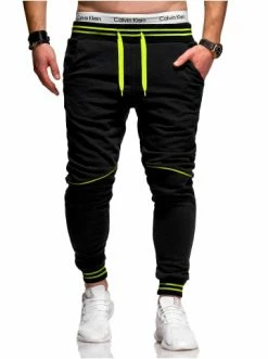 Budget 🌟 Hosen Behype Jogginghose STRIPE In Schwarz-neon Günstig Kaufen ⭐