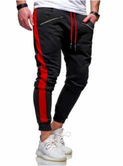 Rabatt 🛒 Hosen Behype Jogginghose TRACK-ZIP In Schwarz-rot Günstig Kaufen 🔥