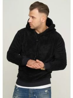 Schlussverkauf 👍 Sweatshirts & Sweatjacken Behype Kapuzenpullover - BHCAEN TEDDY In Schwarz Günstig Kaufen 🎁 -Behype Verkäufe behype kapuzenpullover bhcaen teddy in schwarz 2