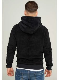 Schlussverkauf 👍 Sweatshirts & Sweatjacken Behype Kapuzenpullover - BHCAEN TEDDY In Schwarz Günstig Kaufen 🎁 -Behype Verkäufe behype kapuzenpullover bhcaen teddy in schwarz 4