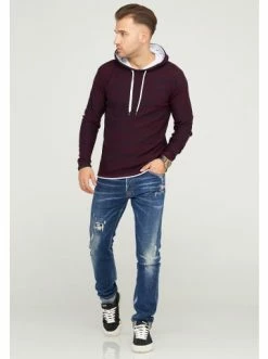 Auslauf 🎉 Sweat & Fleece Behype Kapuzensweatshirt NATHANAEL In Bordeaux Günstig Kaufen 🛒 -Behype Verkäufe behype kapuzensweatshirt nathanael in bordeaux 3