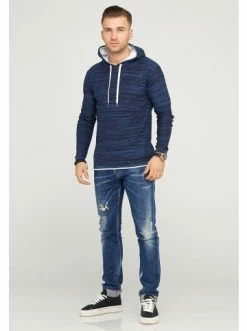 Bester Verkauf 🎉 Sweat & Fleece Behype Kapuzensweatshirt NATHANAEL In Indigo Günstig Kaufen 🛒 -Behype Verkäufe behype kapuzensweatshirt nathanael in indigo 3