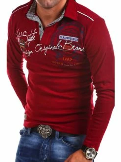 Am billigsten ✨ Shirts & Longsleeves Behype Langarmshirt Ambition In Weinrot Günstig Kaufen 👏