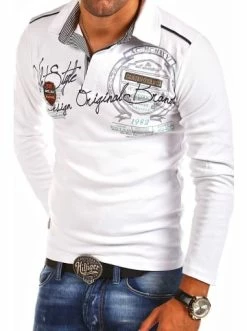 Am billigsten 😀 Shirts & Longsleeves Behype Langarmshirt Ambition In Weiß Günstig Kaufen 🎁