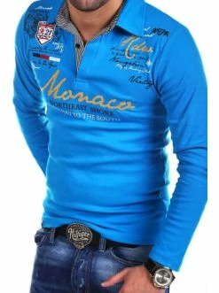 Rabatt 💯 Shirts & Longsleeves Behype Langarmshirt MONACO In Türkis Günstig Kaufen ✔️