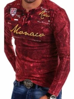 Top 10 🛒 Shirts & Longsleeves Behype Langarmshirt MONACO In Weinrot Günstig Kaufen 🥰