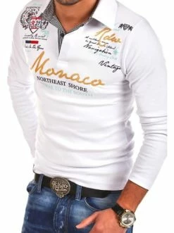 Besorgen ⭐ Shirts & Longsleeves Behype Langarmshirt MONACO In Weiß Günstig Kaufen 🥰