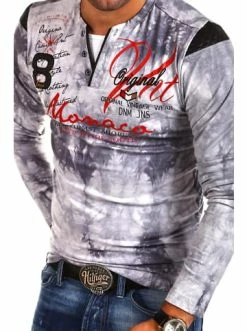 Coupon ⭐ Shirts & Longsleeves Behype Langarmshirt P-Monaco In Grau Günstig Kaufen 🌟