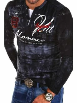 Beste Bewertungen von 🎁 Shirts & Longsleeves Behype Langarmshirt P-Monaco In Schwarz Günstig Kaufen 😍