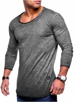 Coupon 😀 Shirts & Longsleeves Behype Longsleeve Dust L/S In Dunkelgrau Günstig Kaufen 👍