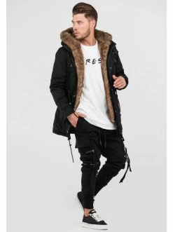 Budget ✨ Jacken & Mäntel Behype Parka BHTYLER In Schwarz Günstig Kaufen 😉 -Behype Verkäufe behype parka bhtyler in schwarz 3