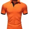 Angebote 😉 Shirts & Longsleeves Behype Poloshirt BASE In Orange Günstig Kaufen 🎁