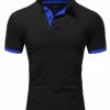 Auslauf ⌛ Shirts & Longsleeves Behype Poloshirt BASE In Schwarz-blau Günstig Kaufen 🛒