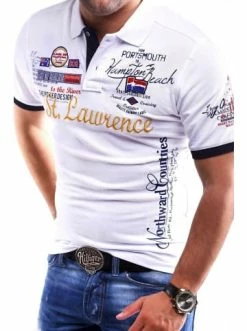 Besorgen 💯 Shirts & Longsleeves Behype Poloshirt LAWRENCE In Weiß Günstig Kaufen 👍