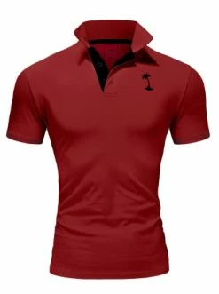 Billig 🛒 Shirts & Longsleeves Behype Poloshirt PALMSON In Bordeaux Günstig Kaufen 🛒