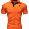 Auslauf ⭐ Shirts & Longsleeves Behype Poloshirt PALMSON In Orange Günstig Kaufen 🌟