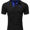 Bestpreis 🎁 Shirts & Longsleeves Behype Poloshirt PALMSON In Schwarz-blau Günstig Kaufen 👏