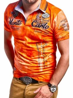 Großhandel 🎉 Shirts & Longsleeves Behype Poloshirt PP-MONTCA In Orange Günstig Kaufen 😀