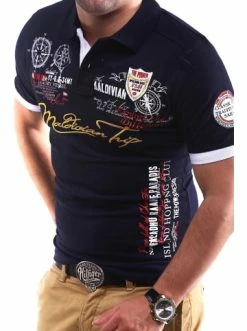 Brandneu 🧨 Shirts & Longsleeves Behype Poloshirt TRIP In Navy Günstig Kaufen 🥰