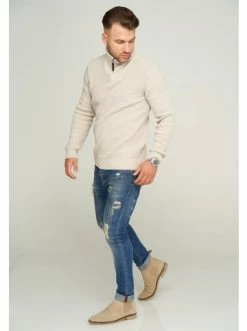 Am billigsten 🧨 Pullover & Cardigans Behype Pullover MKZIP78 In Beige Günstig Kaufen 🎁 -Behype Verkäufe behype pullover mkzip78 in beige 3