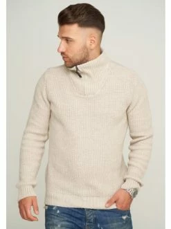 Am billigsten 🧨 Pullover & Cardigans Behype Pullover MKZIP78 In Beige Günstig Kaufen 🎁 -Behype Verkäufe behype pullover mkzip78 in beige 4