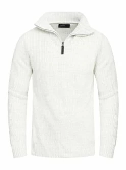 Aktion ✨ Pullover & Cardigans Behype Pullover MKZIP78 In Ecru Günstig Kaufen 🎉