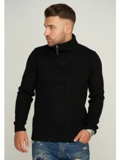 Budget 🔔 Pullover & Cardigans Behype Pullover MKZIP78 In Schwarz Günstig Kaufen ✔️ -Behype Verkäufe behype pullover mkzip78 in schwarz 4