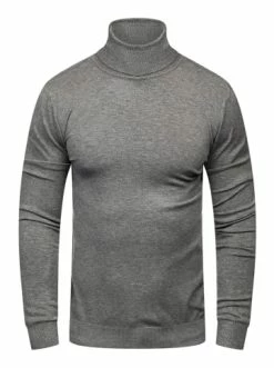 Schlussverkauf 🎁 Pullover & Cardigans Behype Rollkragenpullover TIBERIUS In Grau Günstig Kaufen 😉