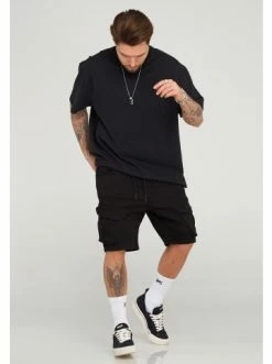 Budget ✨ Hosen Behype Shorts STANLAY In Schwarz Günstig Kaufen ❤️