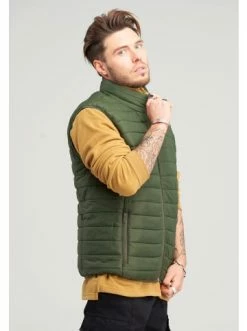 Budget ⭐ Jacken & Mäntel Behype Steppweste STANLAY In Khaki Günstig Kaufen 🛒 -Behype Verkäufe behype steppweste stanlay in khaki 3