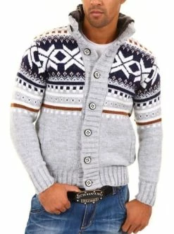 Bestes Angebot 🔥 Sweat & Fleece Behype Strickjacke CRSM In Grau Günstig Kaufen 🤩