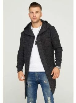 Besorgen 🎉 Sweat & Fleece Behype Strickjacke ELIJA In Anthrazit Meliert Günstig Kaufen 💯