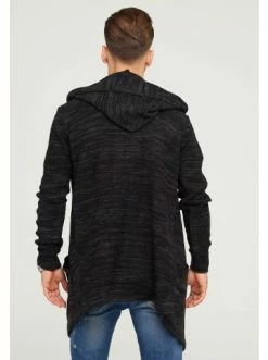 Rabatt 🔔 Sweat & Fleece Behype Strickjacke ELIJA In Schwarz Meliert Günstig Kaufen 😉 -Behype Verkäufe behype strickjacke elija in schwarz meliert 3