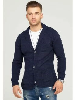 Bestpreis 😉 Sweat & Fleece Behype Strickjacke FELIAN In Navy Günstig Kaufen 😍 -Behype Verkäufe behype strickjacke felian in navy 1