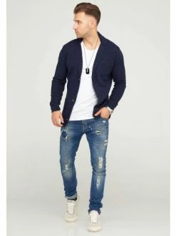 Bestpreis 😉 Sweat & Fleece Behype Strickjacke FELIAN In Navy Günstig Kaufen 😍 -Behype Verkäufe behype strickjacke felian in navy 2