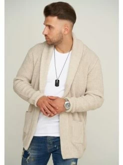 Bestes Angebot 🎁 Sweat & Fleece Behype Strickjacke MKCARDY45 In Beige Günstig Kaufen 💯 -Behype Verkäufe behype strickjacke mkcardy45 in beige 2