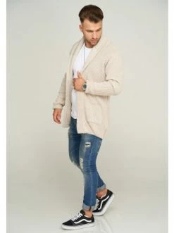 Bestes Angebot 🎁 Sweat & Fleece Behype Strickjacke MKCARDY45 In Beige Günstig Kaufen 💯 -Behype Verkäufe behype strickjacke mkcardy45 in beige 3